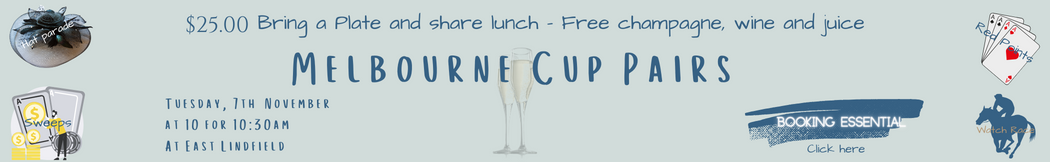 Melbourne Cup at North Shore Bridge Club, Killara, Gordon, East Lindfield, Pymble