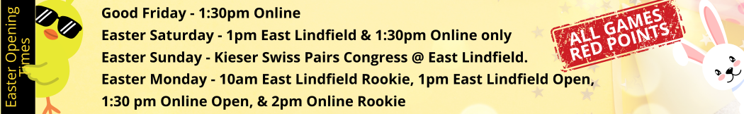 26-04 Easter Opeing Times