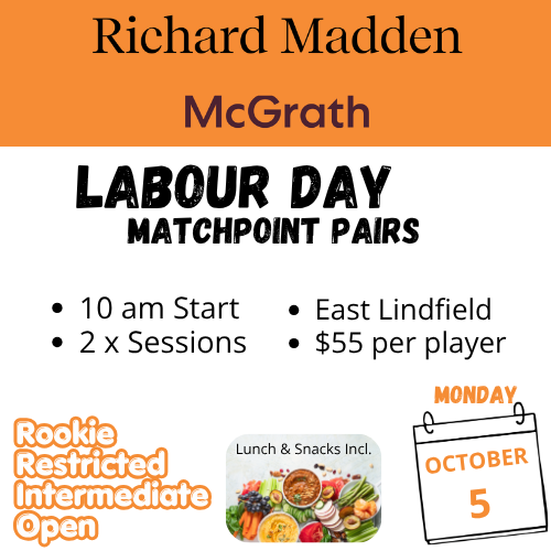 26-10-05 - Richard Madden McGrath Matchpoint Pairs