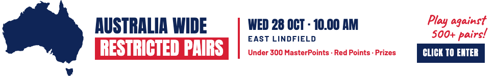 26-10-28 - Australia Wide Restricted Pairs