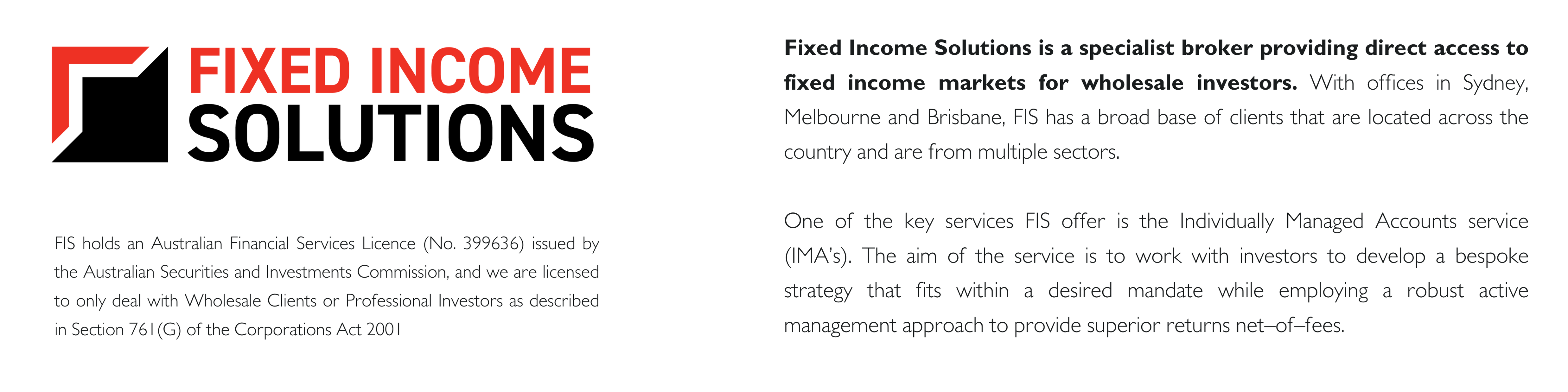 Fixed Income Solutions