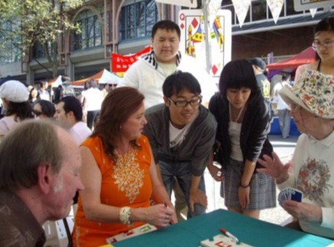 Willoughby StreetFair 2009 - Julie showing the finer points