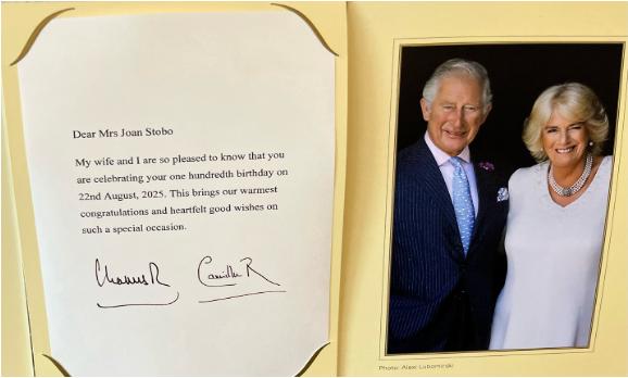 Birthday card from King and Queen