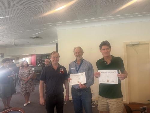 Chris Gaskell and Charlie Algert winners of the monthly winners - Winners event rookie and supervised